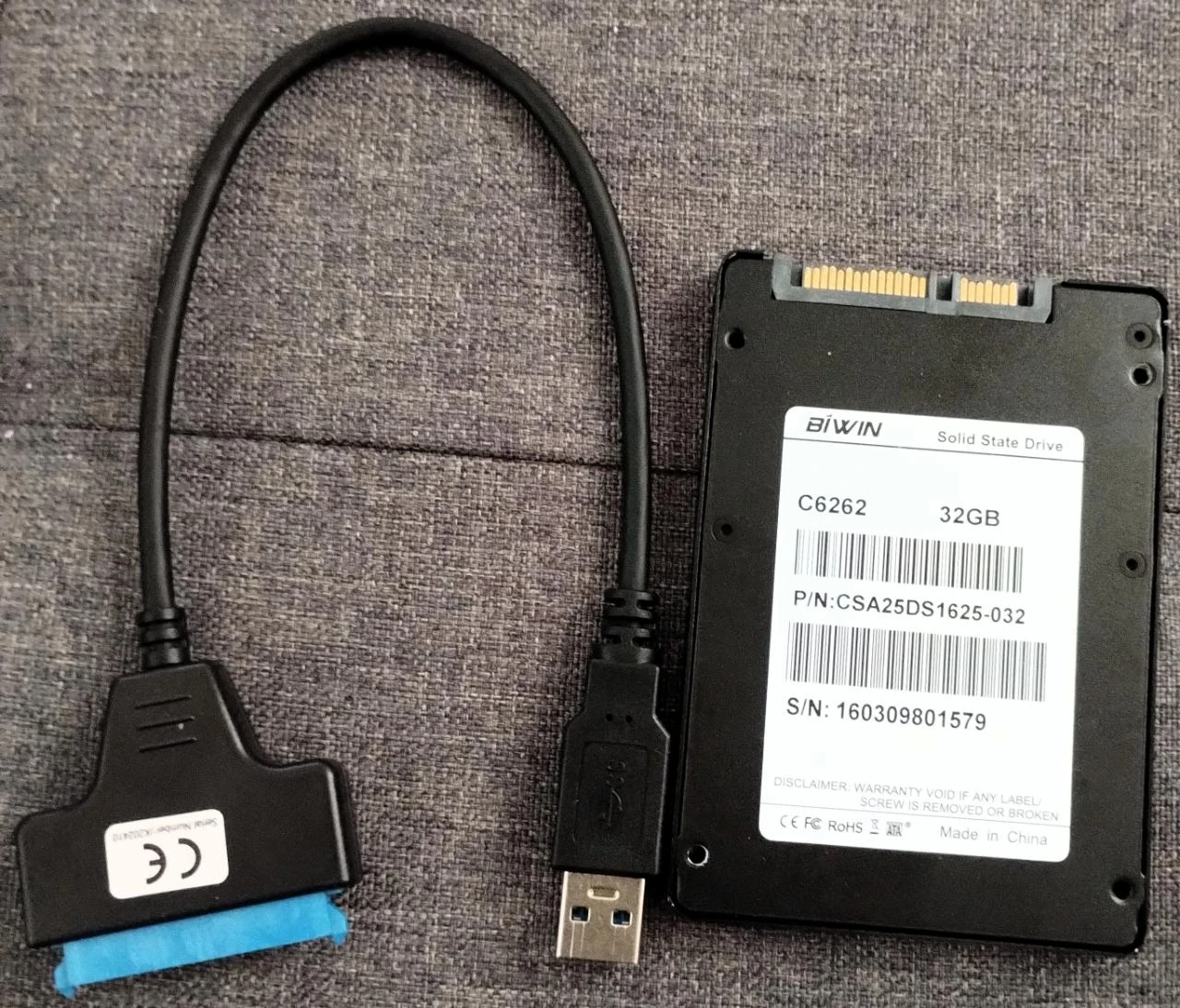 Feste schijf SSD 32 Gb + USB-adapter – photo 4